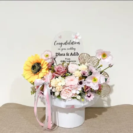 Bloom Box Akrilik Ucapan Wedding Karanglewas Purwokerto